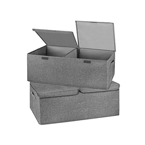 2 Pack Storage Boxes with Lids and Handles (2 Count)