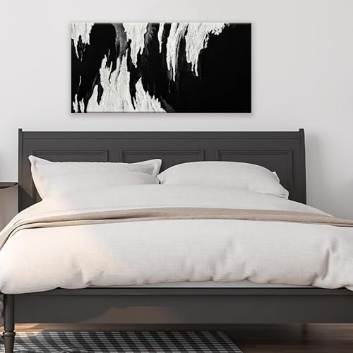 Black And White Abstract Wall Art For iving Room Prints Paintings 20" X 40"