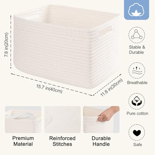 4 Pack Storage Baskets for Organizing (4 Count)