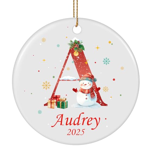 Personalized Christmas Ornaments with Initial Name