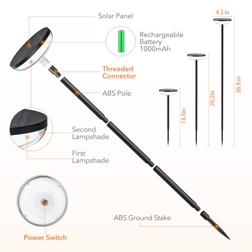 Solar Pathway Lights Outdoor (6 Count)