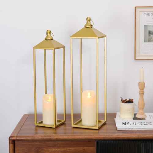 22'' 19'' Large Lanterns Decorative Outdoor Indoor (2 Count)