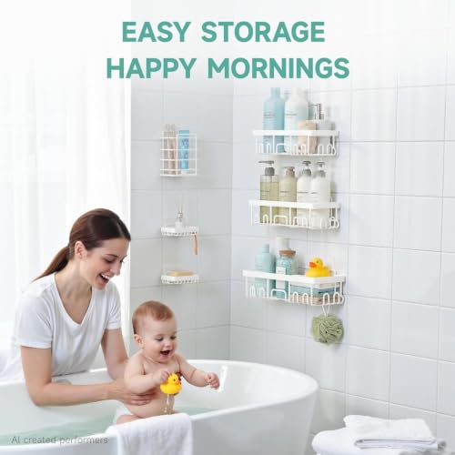 6 Pack Rustproof&Waterproof Shower Caddy (6 Count)