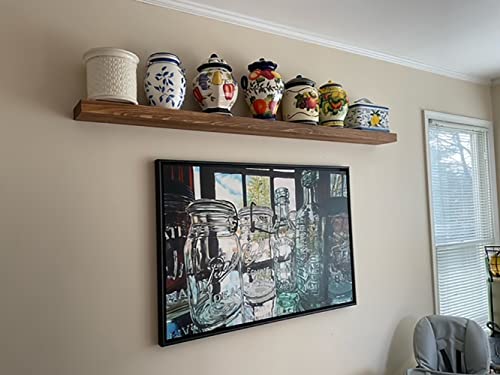 54 Inch Wooden Floating Shelves for Wall