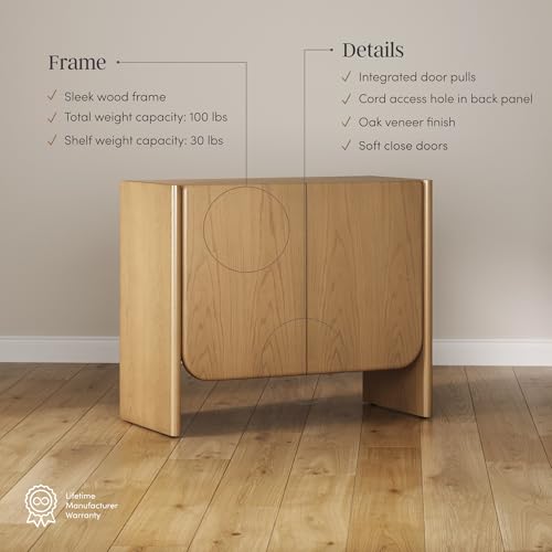 Jacala Mid Century Modern Entryway Storage Cabinet with Doors