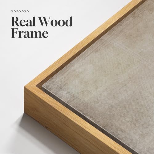 Large Framed Neutral Abstract Wall Art for Living Room