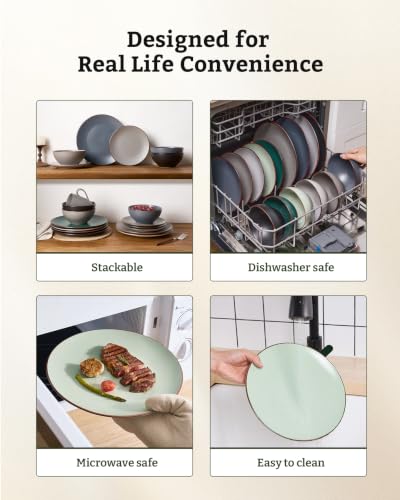 Venus Plates and Bowls Sets with Rim (24 Count)