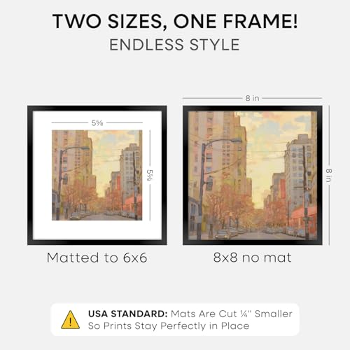 8x8 Black Picture Frame