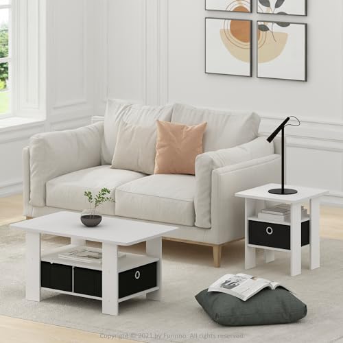 Andrey Small Modern Coffee Table with Storage Shelf