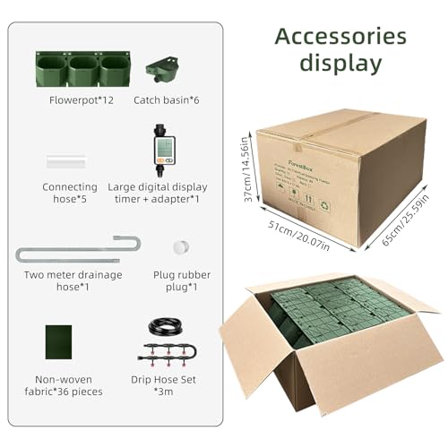 36 Pockets Self Watering Wall Mounted Vertical Planter