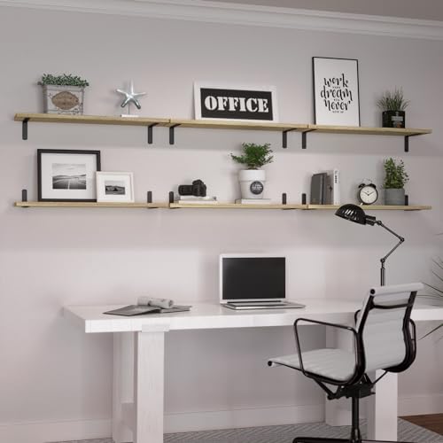 24'' Long Floating Shelves for Wall Decor & Storage (6 Count)