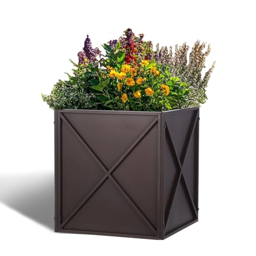 Large Metal Planter Box 17”x 17”x 18”