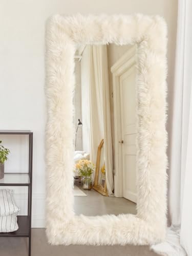 Full Length Mirror Cover 59 x 16 Inch Fluffy Universal