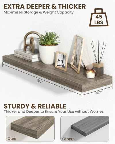 36" Floating Shelves for Wall (2 Count)
