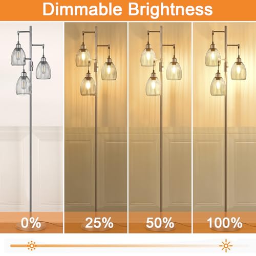 Dimmable Industrial Floor Lamps for Living Room