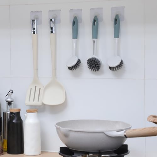 24 Pack Long Handle Dish Scrub Brush Stiff Bristles (24 Count)