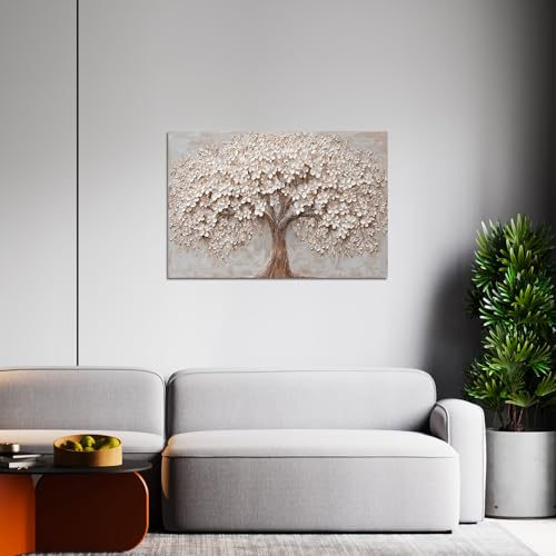 Canvas Wall Art Decor Prints Modern Botanical Wall Art Pictures for Living Room Tree of Life Flower Wall Art Prints Artwork for Walls Home Office Decorations 32" X 48"Printed Decorative Painting