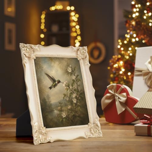 8x10 Vintage Picture Frame with Embossed Flower Design