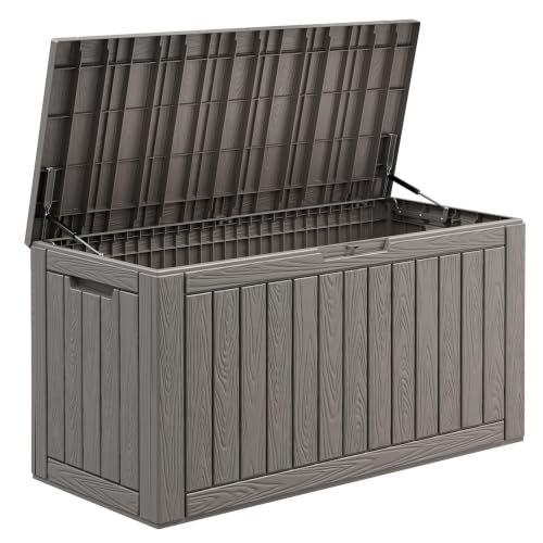 110 Gallon Waterproof Large Resin Deck Box