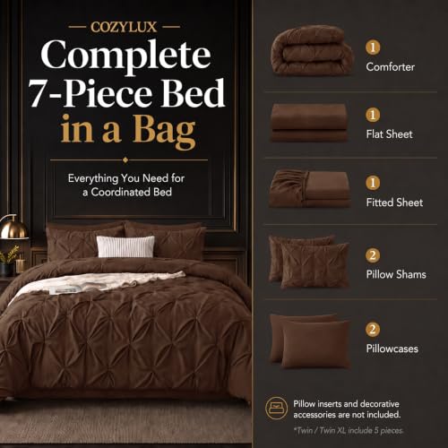 Oversized King Comforter Set Brown