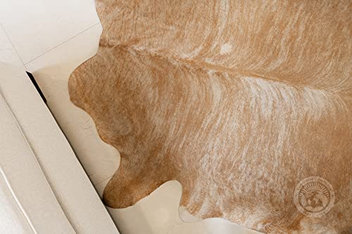 100% Genuine Palomino Beige Cowhide Rug