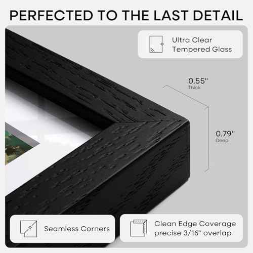 14x18 Black Oak Picture Frame