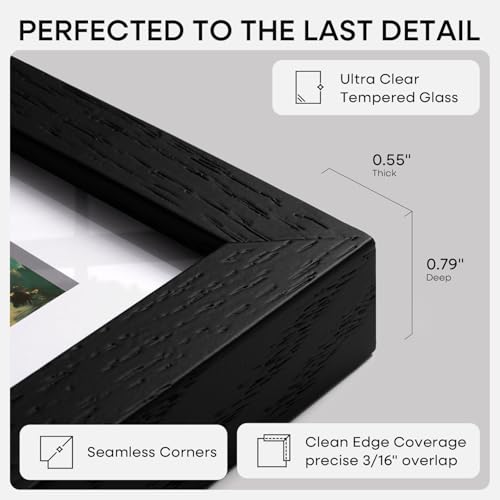 14x22 Black Oak Picture Frame