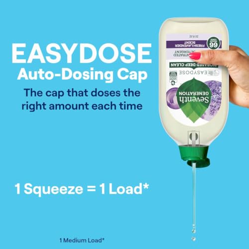 EasyDose Laundry Detergent Fresh Lavender Scent 2 Pack Ultra Concentrated Washing Detergent 23 oz (46.2 Fl Oz)