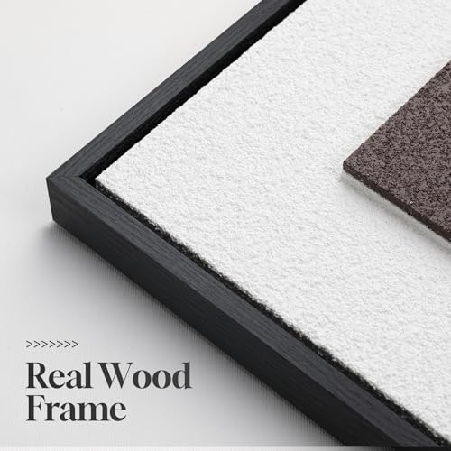 3D Textured Large Framed Neutral Abstract Wall Art for Living Room