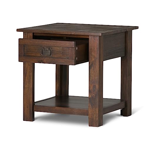 Monroe 22" End Tables in Distressed Charcoal Brown