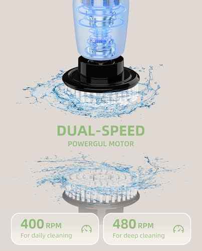 8 Head Cordless Electric Spin Scrubber