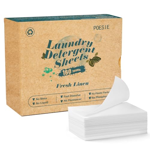 Laundry Detergent Sheets Fresh Linen Scent 160 Sheets (160 Count)