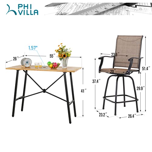 Bar Height Outdoor Table and Chairs 5 Piece (5 Count)