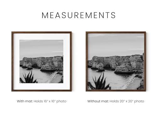Walnut Square Frames Set of 4 (4 Count)