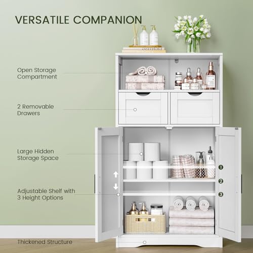 Bathroom Storage Cabinet with 2 Drawers