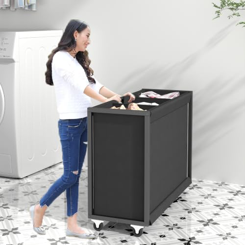 Laundry Hamper Laundry Basket with 3 Section Pull