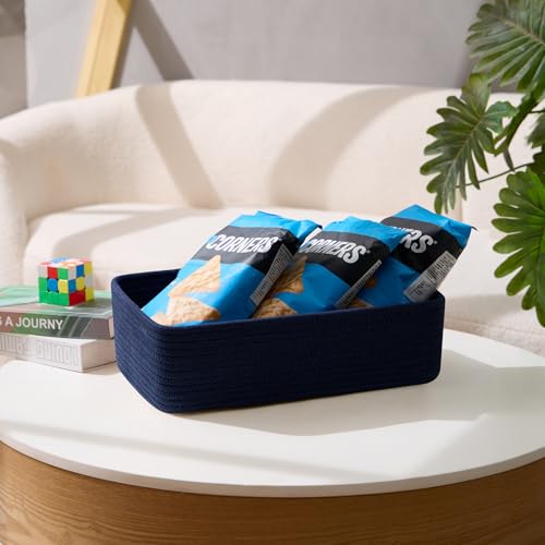 Large Shallow Organizing Baskets 15x11x5.1 Inches (4 Count)