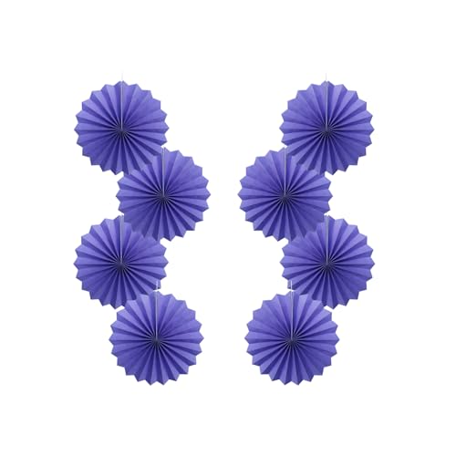 Purple Party Decorations Purple Paper Fans Bulk 16inch DIY Set