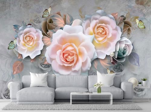 Modern Minimalist Fashion Wallpaper Flowers and Pearls Mural for Bedroom and Living Room Background Wall