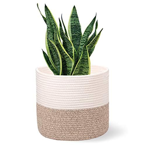 Planter Baskets for Indoor 11" Cotton Rope 11"x11"Khaki