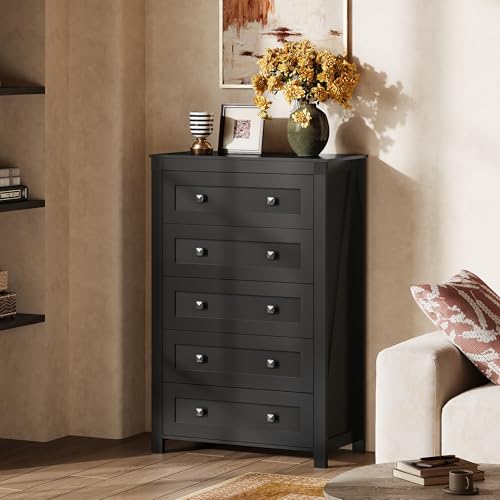 Farmhouse Black Dresser for Bedroom