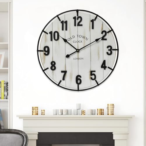 Large Old Town Farmhouse Wall Clock