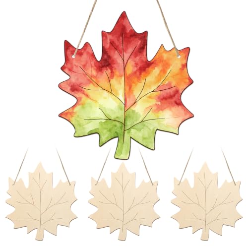 Unfinished Fall Wreaths Wood Crafts to Paint Set of 3 (3 Count)