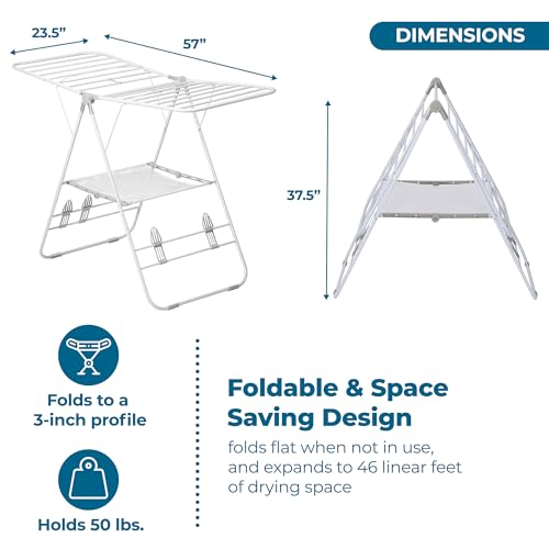 Heavy Duty Gullwing Clothes Drying Rack