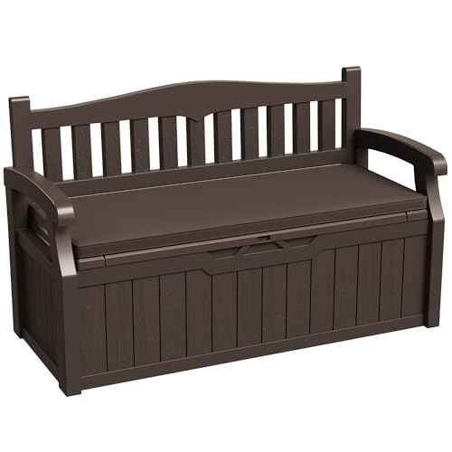 80 Gallon Outdoor Storage Bench Deck Box with Cushion