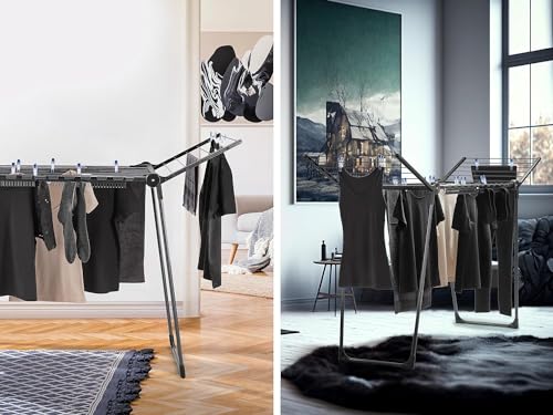 Pegasus 150 Solid Slim Black Edition Clothes Airer