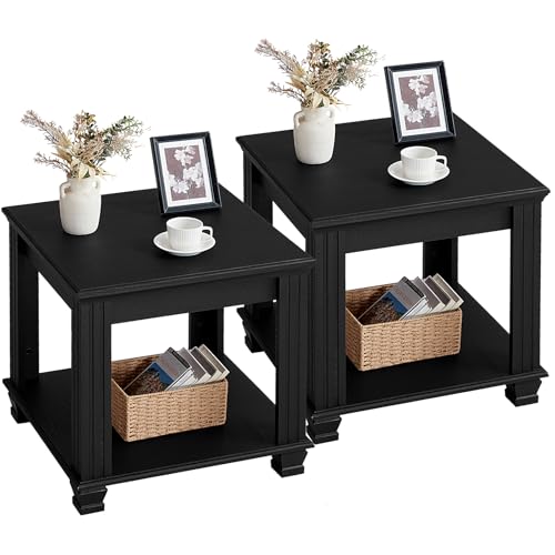 Farmhouse End Tables Set of 2 for Living Room (2 Count)