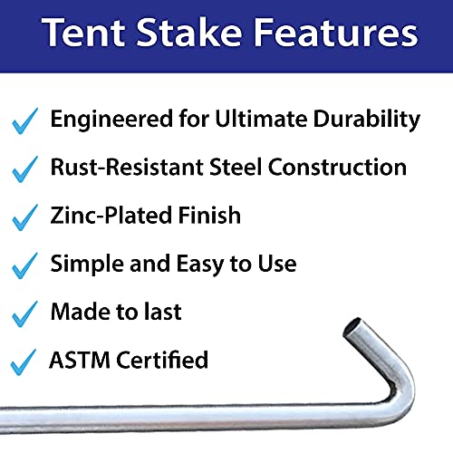 Moose Supply Steel Tent Hook Stakes (10 Count)