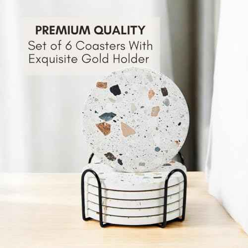 Terrazzo Coasters Set of 6 (6 Count)