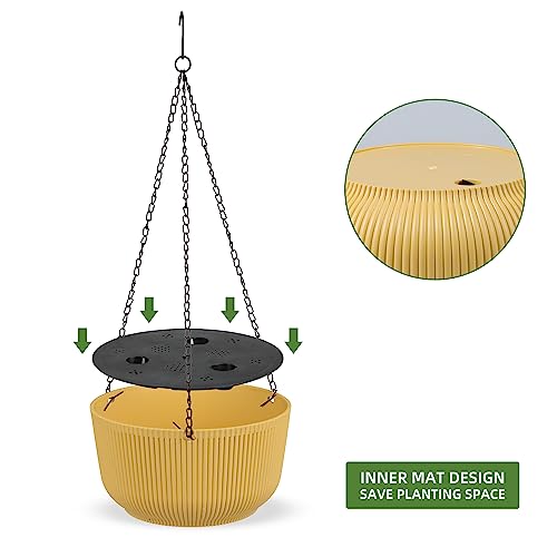 9.8 Inch Self Watering Hanging Planter (2 Count)